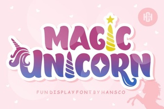 Magic Unicorn Font for Creative Design Projects